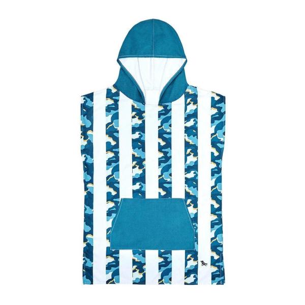 dock & bay kids poncho hooded towel cool camo xs (2 4yrs)