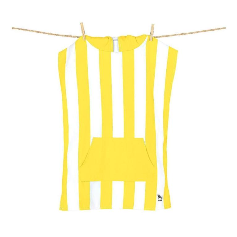 dock & bay kids poncho hooded towel mini cabana collection boracay yellow xs (2 4yrs)