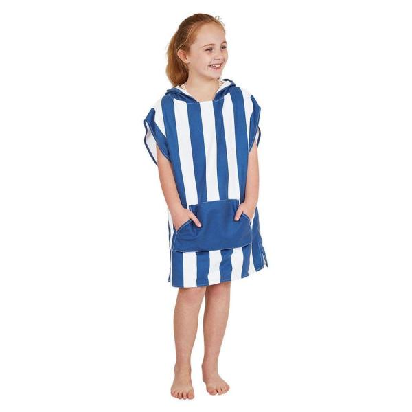 dock & bay kids poncho hooded towel mini cabana collection whitsunday blue xs (2 4yrs)