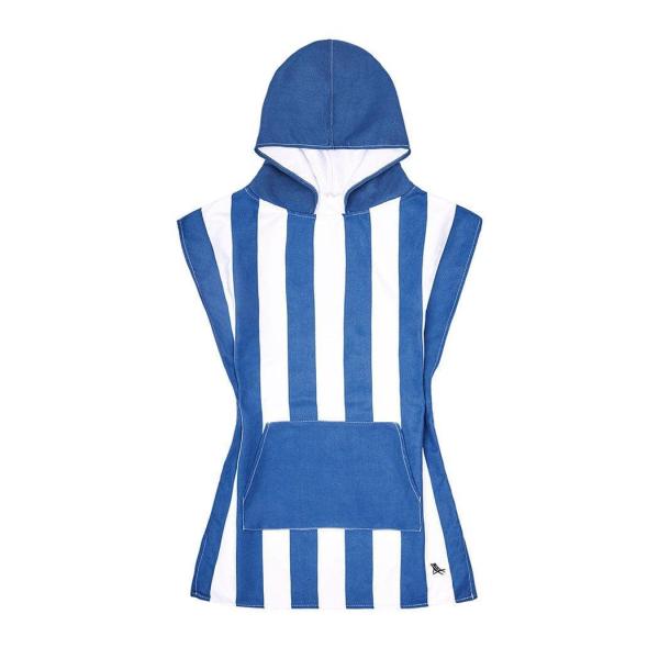 dock & bay kids poncho hooded towel mini cabana collection whitsunday blue xs (2 4yrs)