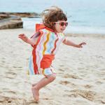 dock & bay kids poncho hooded towel squiggle face m (7 10yrs) dock & bay kids poncho hooded towel squiggle face m (7 10yrs)