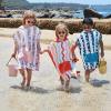 dock & bay kids poncho hooded towel squiggle face m (7 10yrs)
