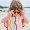 dock & bay kids poncho hooded towel squiggle face m (7 10yrs)