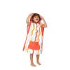 dock & bay kids poncho hooded towel squiggle face m (7 10yrs)