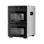 devanti 12 trays food dehydrator dual zone stainless steel fruit jerky dryer