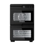 devanti 12 trays food dehydrator dual zone stainless steel fruit jerky dryer