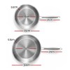 5 star chef frying pan stainless steel uncoated twin frypan set 25/30cm silver