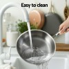 5 star chef frying pan stainless steel uncoated twin frypan set 25/30cm silver