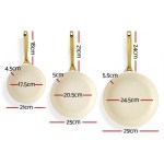 5 star chef frying pan 3pcs shades frypan set ceramic coating multi colour 5 star chef frying pan 3pcs shades frypan set ceramic coating multi colour