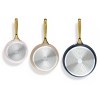 5 star chef frying pan 3pcs shades frypan set ceramic coating multi colour