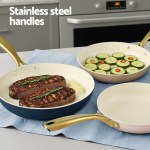 5 star chef frying pan 3pcs shades frypan set ceramic coating multi colour 5 star chef frying pan 3pcs shades frypan set ceramic coating multi colour