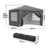 instahut gazebo 3x3 pop up marquee folding tent wedding gazebos camping outdoor shade canopy gray