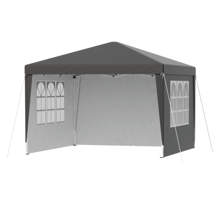 instahut gazebo 3x3 pop up marquee folding tent wedding gazebos camping outdoor shade canopy gray