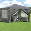 instahut gazebo 3x3 pop up marquee folding tent wedding gazebos camping outdoor shade canopy gray