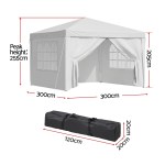 instahut gazebo 3x3 pop up marquee folding tent wedding gazebos camping outdoor canopy white instahut gazebo 3x3 pop up marquee folding tent wedding gazebos camping outdoor canopy white