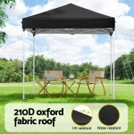instahut gazebo 2x2m outdoor patio garden marquee shade black