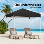 instahut gazebo 2x2m outdoor patio garden marquee shade black