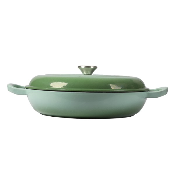 toque 3.5l enamel dutch oven pan in green colour toque 3.5l enamel dutch oven pan in green colour