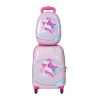 bopeep 16''13'' 2pcs kids luggage set unicorn
