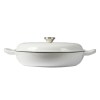 toque 3.5l enamel dutch oven pan in white colour