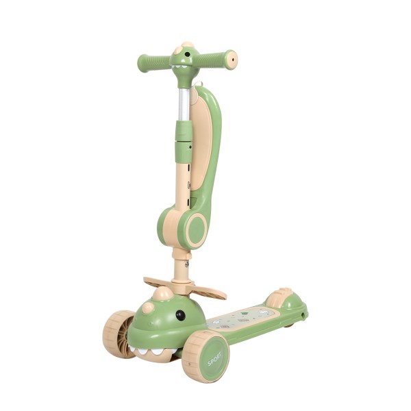 bopeep foldable kids scooter flip able seat green