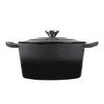 toque 4l enamel dutch oven pot in black colour