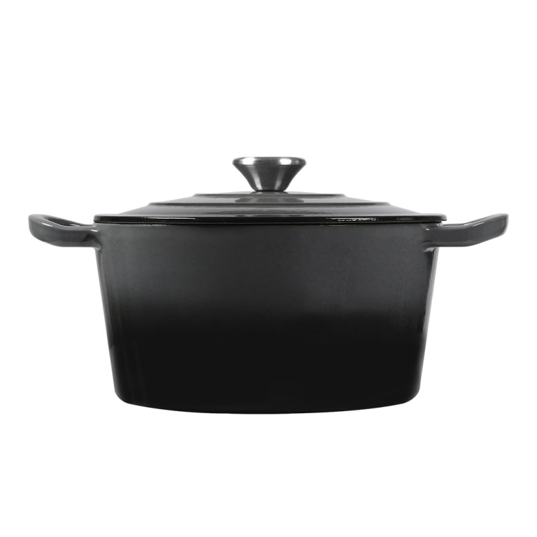 toque 4l enamel dutch oven pot in black colour