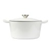 toque 4l enamel dutch oven pot in white colour toque 4l enamel dutch oven pot in white colour