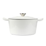 toque 4l enamel dutch oven pot in white colour