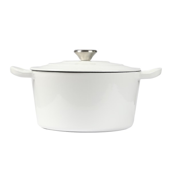 toque 4l enamel dutch oven pot in white colour toque 4l enamel dutch oven pot in white colour
