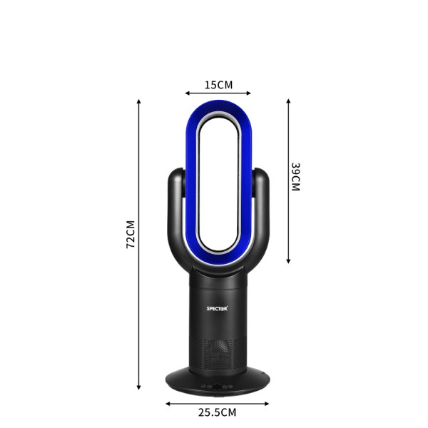 spector bladeless fan cooler heater black