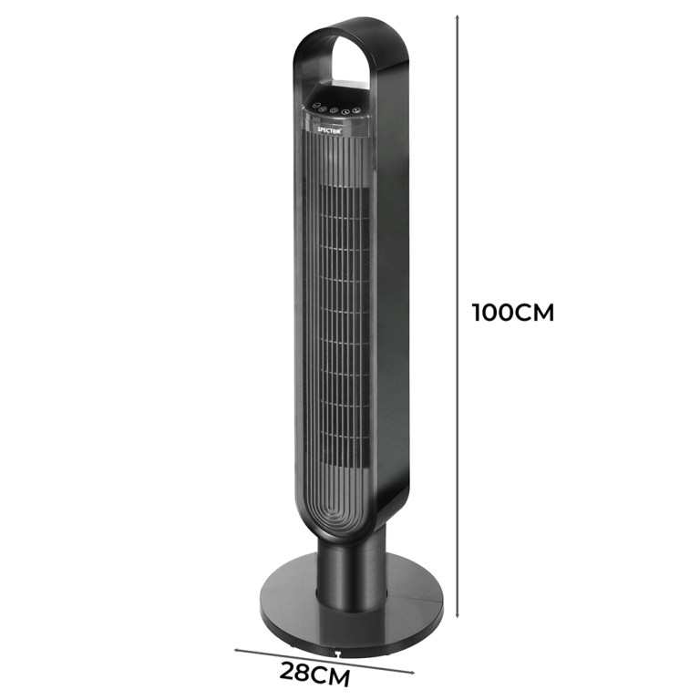 spector portable bladeless tower fan black spector portable bladeless tower fan black