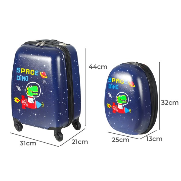 bopeep 16''13'' 2pcs kids luggage set space dino bopeep 16''13'' 2pcs kids luggage set space dino