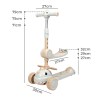 bopeep foldable kids scooter flip able seat beige