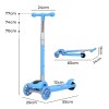 bopeep foldable kids scooter led music blue