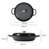 3.5l enamel dutch oven pan in black colour