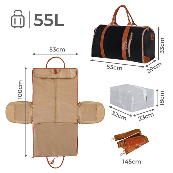 slimbridge garment bags 2 in 1 hanging suit bag black slimbridge garment bags 2 in 1 hanging suit bag black