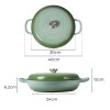 toque 3.5l enamel dutch oven pan in green colour toque 3.5l enamel dutch oven pan in green colour