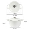 toque 4l enamel dutch oven pot in white colour toque 4l enamel dutch oven pot in white colour