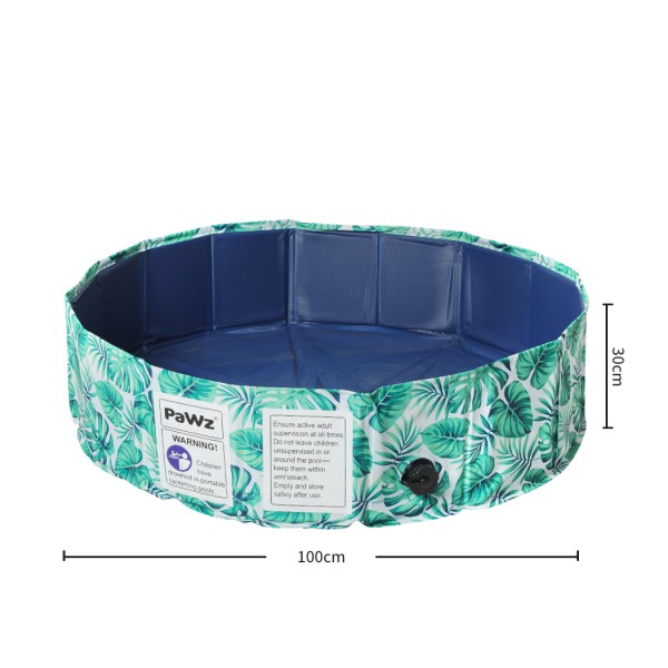 pawz 100cm pet dog swimming pool cat l large