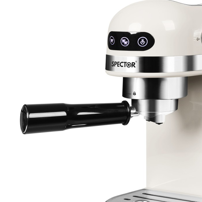 spector coffee maker machine espresso milk white