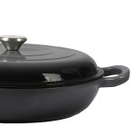 3.5l enamel dutch oven pan in black colour 3.5l enamel dutch oven pan in black colour