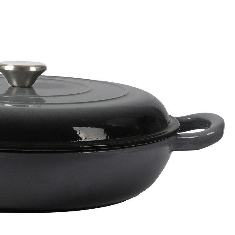 3.5l enamel dutch oven pan in black colour 3.5l enamel dutch oven pan in black colour