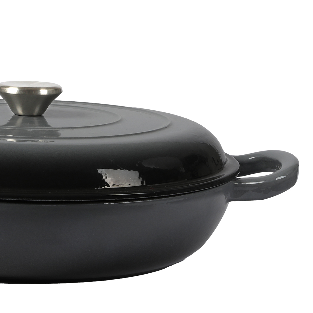 3.5l enamel dutch oven pan in black colour