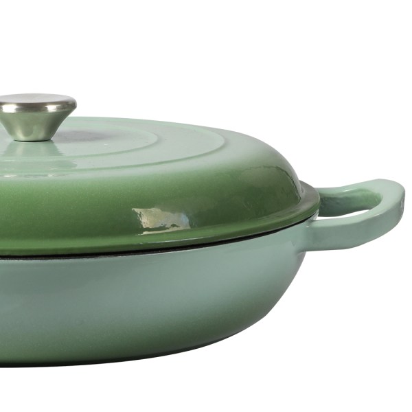 toque 3.5l enamel dutch oven pan in green colour toque 3.5l enamel dutch oven pan in green colour