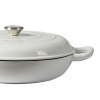 toque 3.5l enamel dutch oven pan in white colour