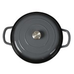3.5l enamel dutch oven pan in black colour 3.5l enamel dutch oven pan in black colour