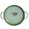 toque 3.5l enamel dutch oven pan in green colour toque 3.5l enamel dutch oven pan in green colour