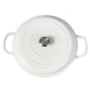 toque 3.5l enamel dutch oven pan in white colour