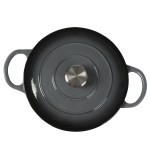 toque 4l enamel dutch oven pot in black colour
